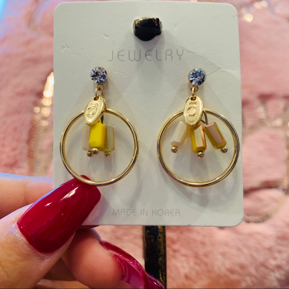 Korean Style Hoops Earrings